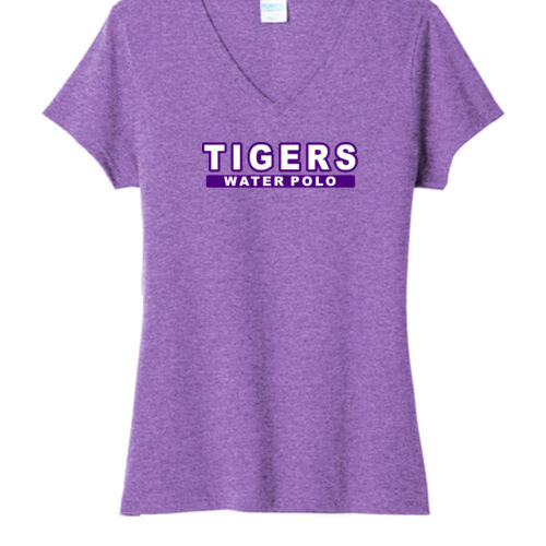 Tigers Water Polo - Ladies Tri Blend V Neck Tee Thumbnail